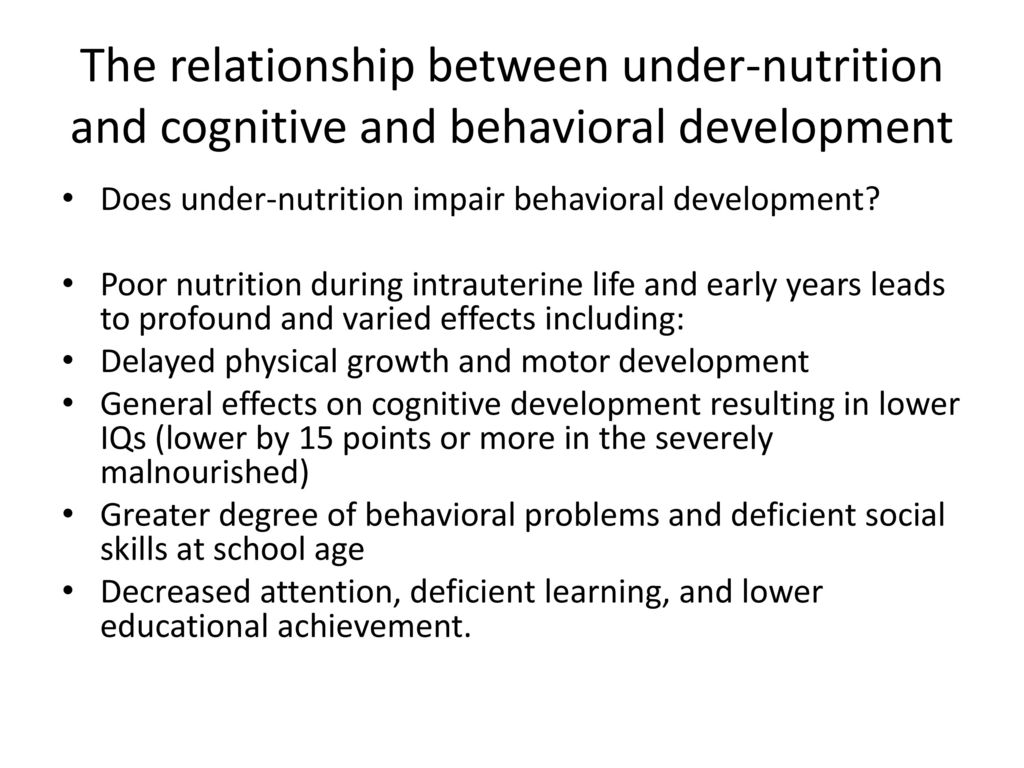 Malnutrition and cognitive development hotsell